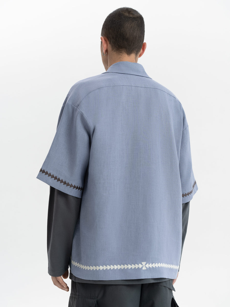 Kyi Blue Vyshyvanka Shirt
