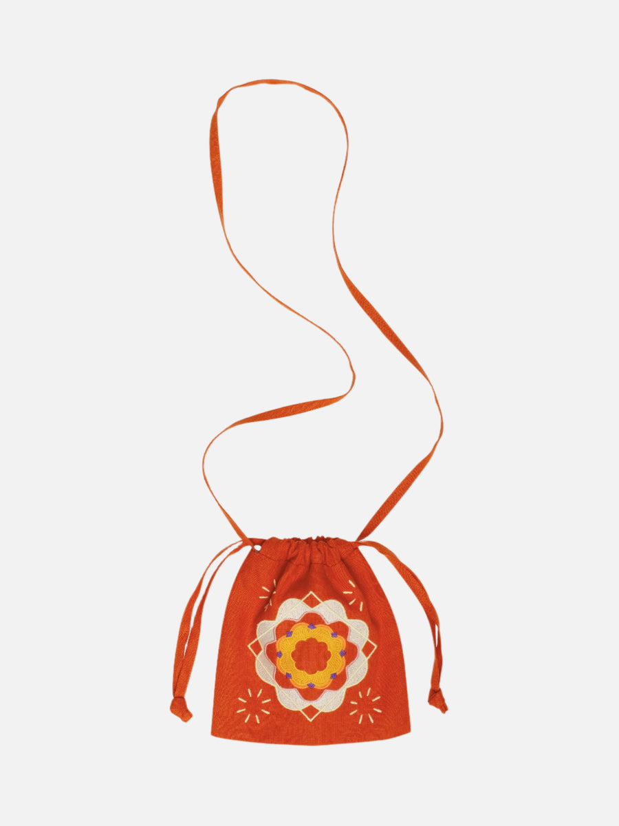 Peliustka Drawstring Bag in orange