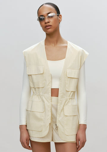 Zipped Vest With Pockets