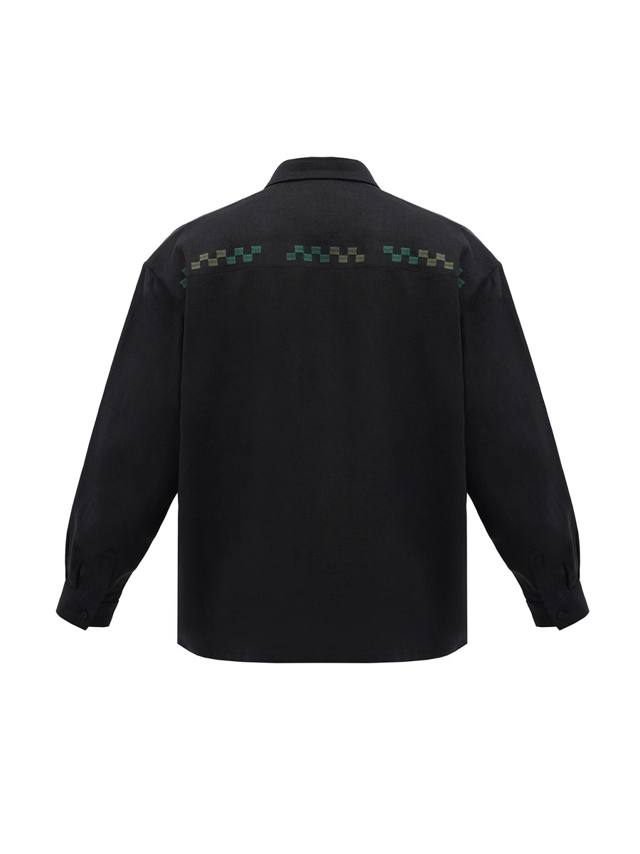 Konopli Men's Embroidered Shirt