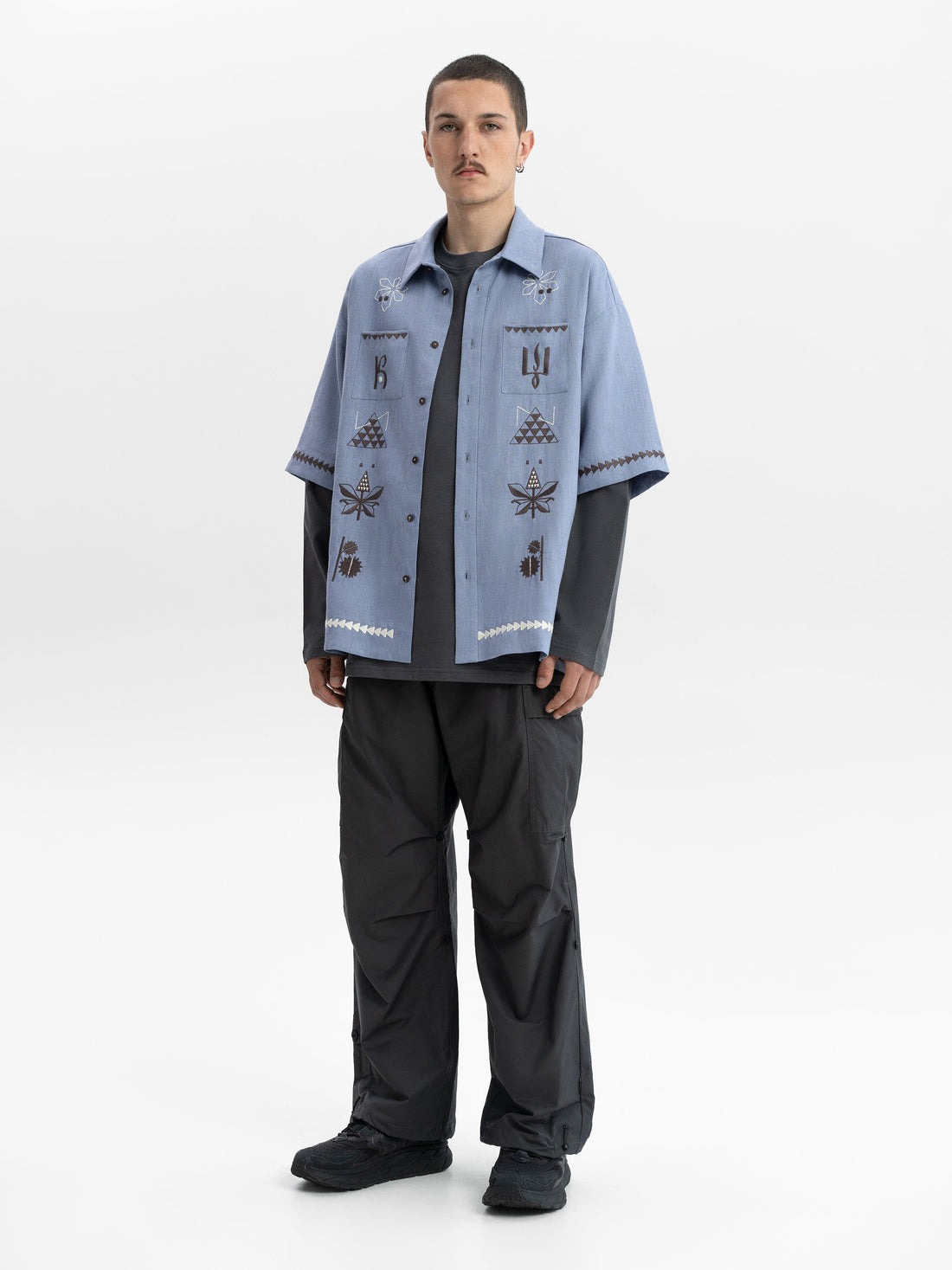 Kyi Blue Vyshyvanka Shirt