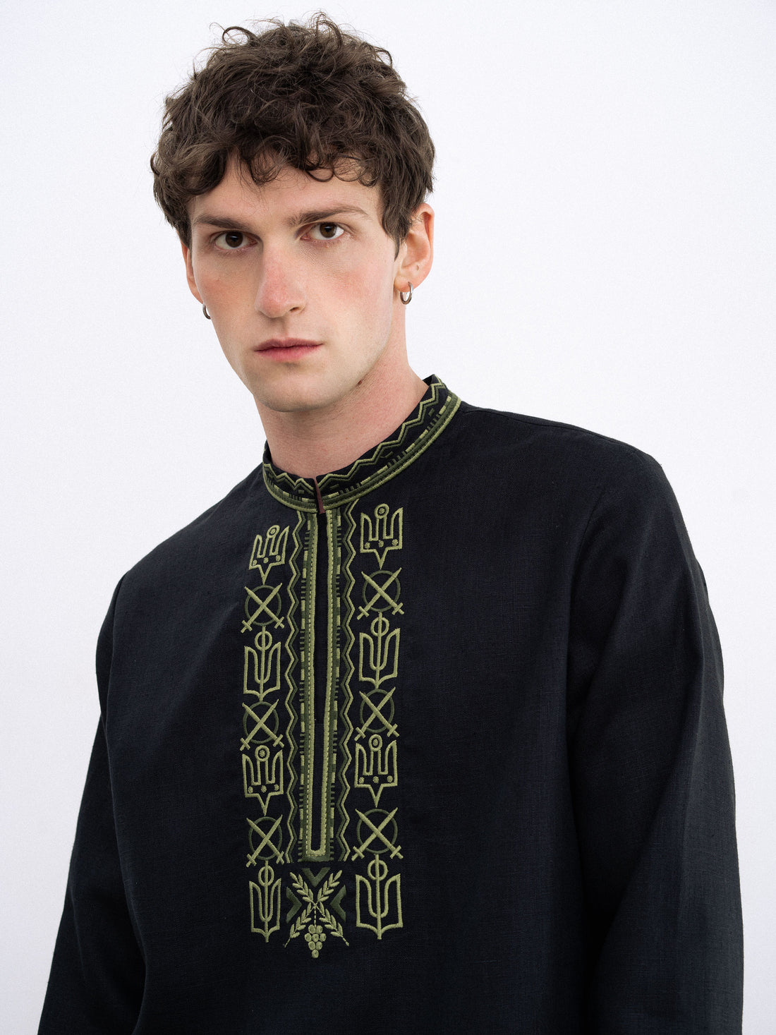 Kyivan Rus Men’s Vyshyvanka Shirt in black