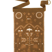 Embroidered Apron in brown