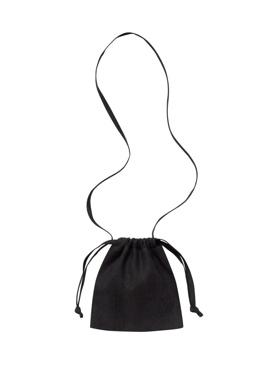 Peliustka Drawstring Bag in black