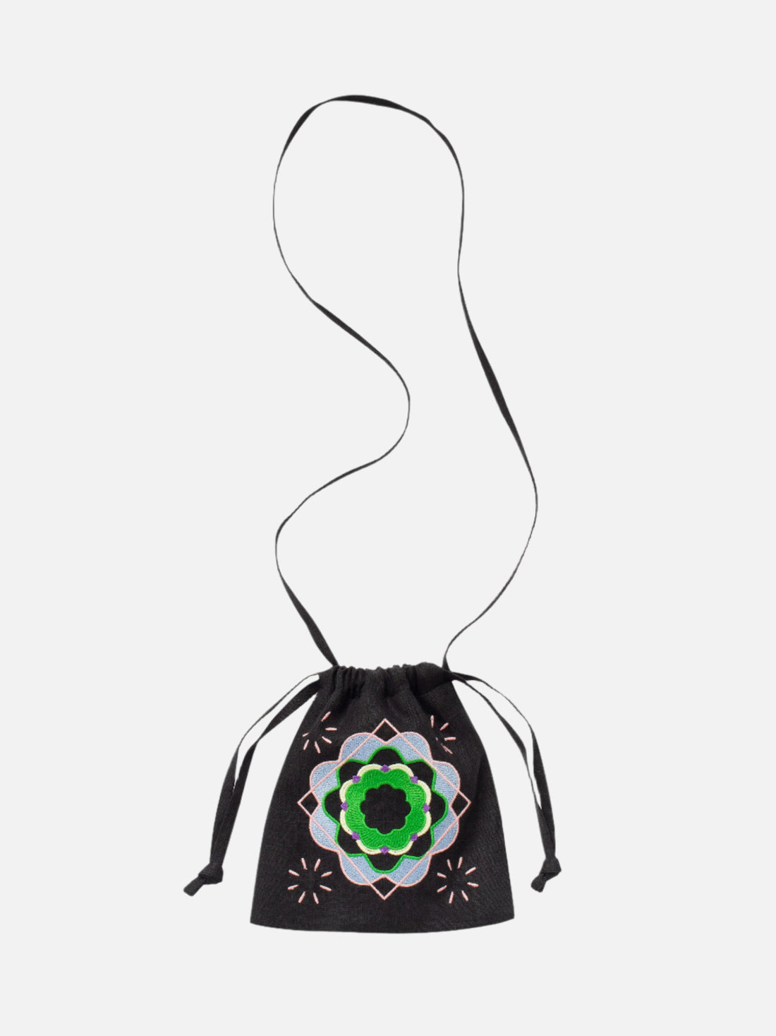 Peliustka Drawstring Bag in black