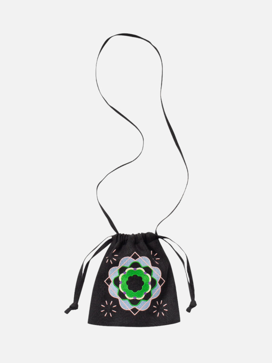 Peliustka Drawstring Bag in black