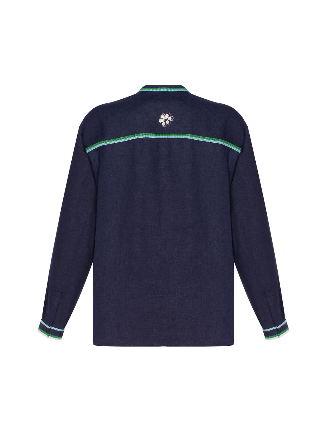 Lekvar Men’s Embroidered Shirt in dark blue
