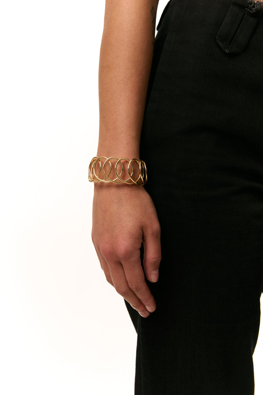 Karma Wide Bracelet in gold