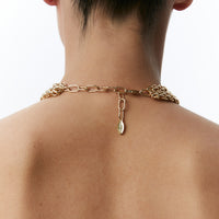 Daze tie necklace in gold