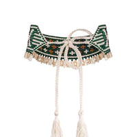 Beaded Herdan in green