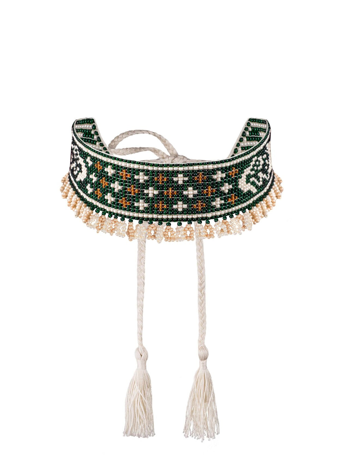 Beaded Herdan in green