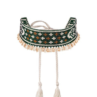 Beaded Herdan in green