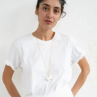 Luili Porcelain Sheep Pendant on a chain