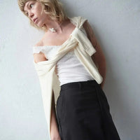 Myrni rhinestone necklace with porcelain bird