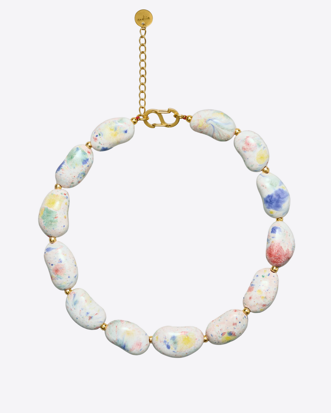 Beans Necklace in rainbow