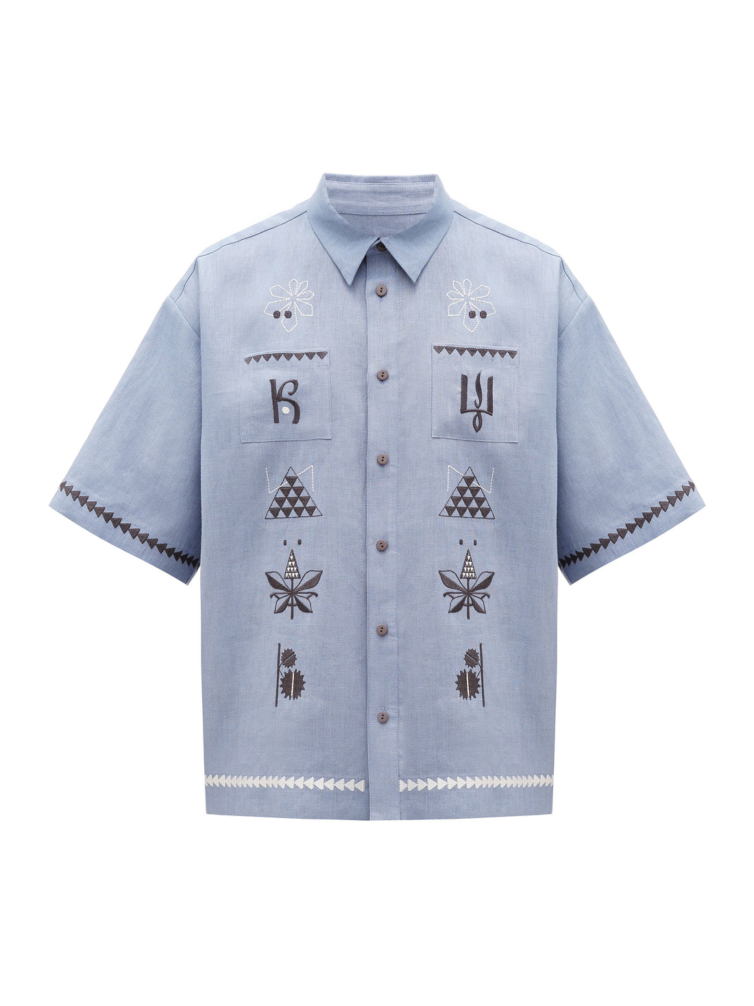 Kyi Blue Vyshyvanka Shirt