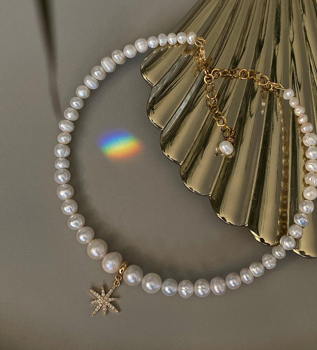 Pearl Morning Star Choker