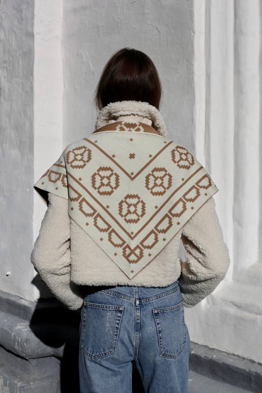 Geranium merino kerchief in beige