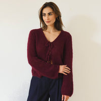 Cloud Cardigan in burgundy