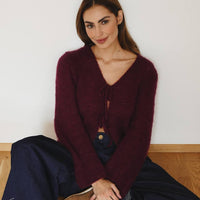 Cloud Cardigan in burgundy