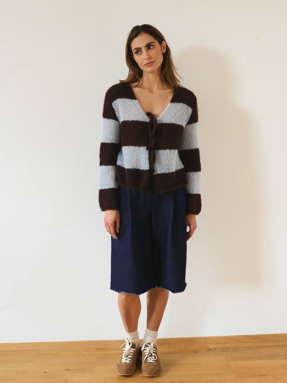 Cloud Cardigan in brown/blue