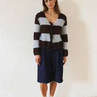 Cloud Cardigan in brown/blue