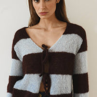 Cloud Cardigan in brown/blue