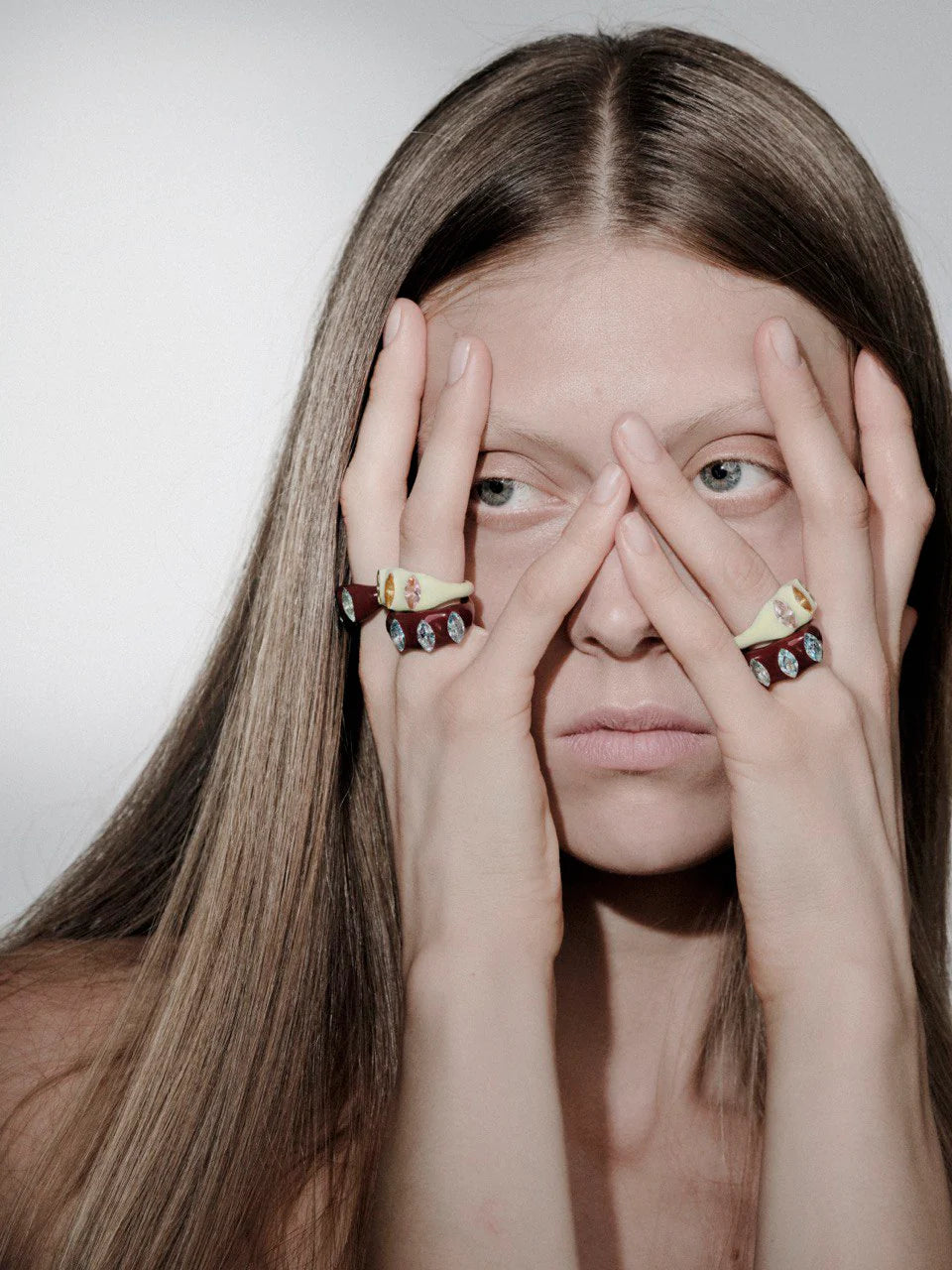 Molten Marquise Trio Ring