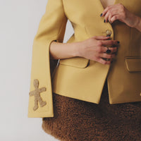 Grace Blazer in mustard yellow