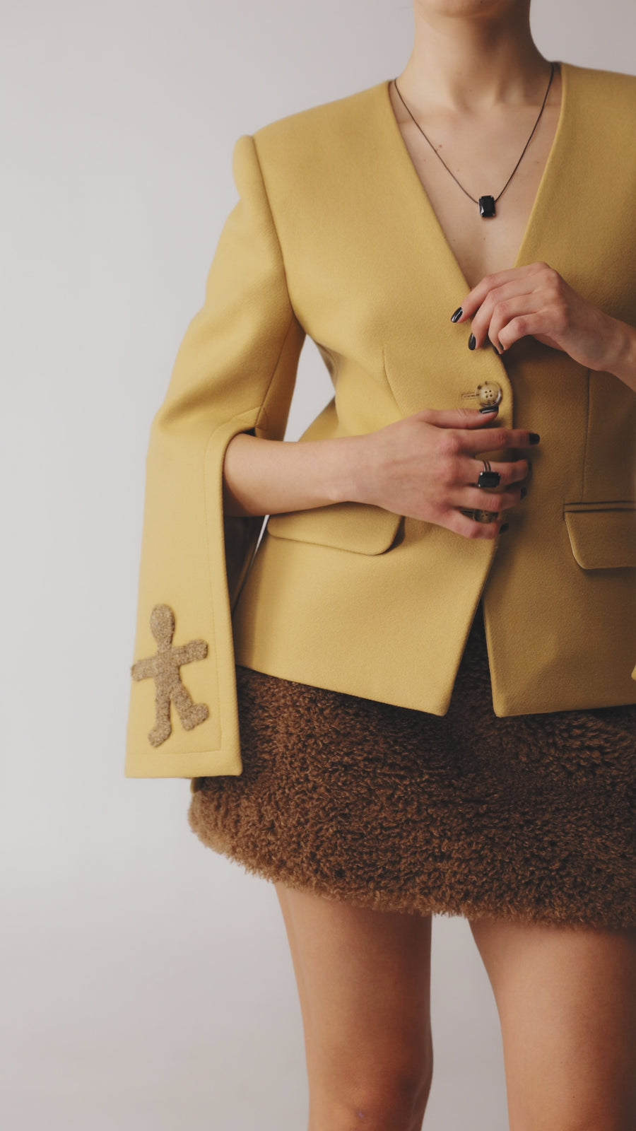 Grace Blazer in mustard yellow