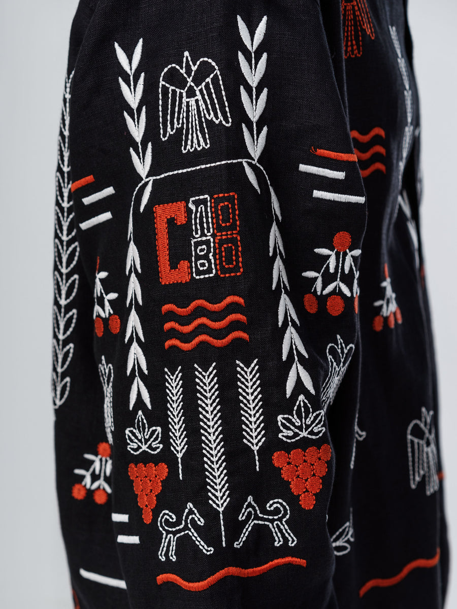 Slovo Vyshyvanka Shirt in black