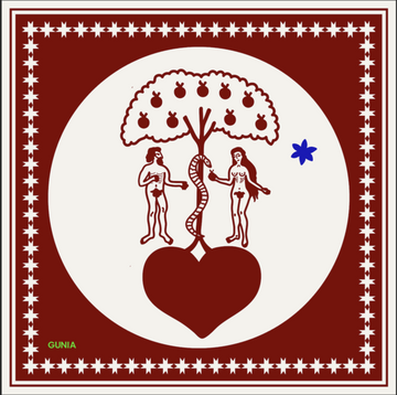 Adam and Eve silk scarf