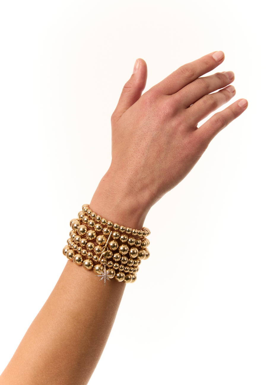 Morning Star Ceramic Beads Bracelet in gold
