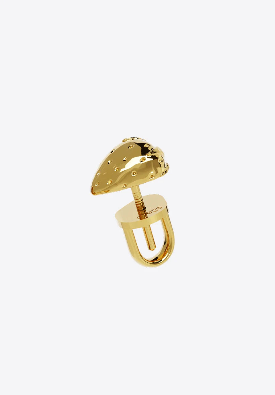 Earrings Strawberry in gold