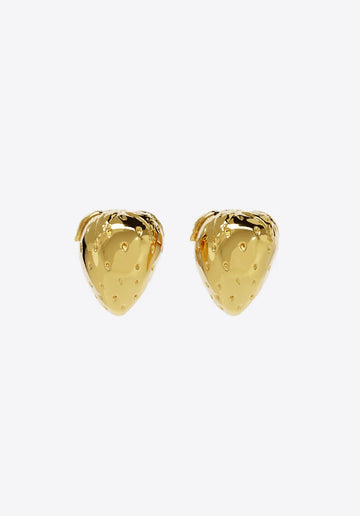 Earrings Strawberry in gold