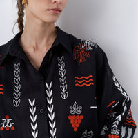 Black Slovo Vyshyvanka Shirt