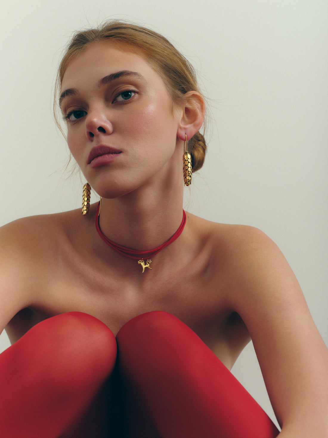Konyk Red Suede Pendant