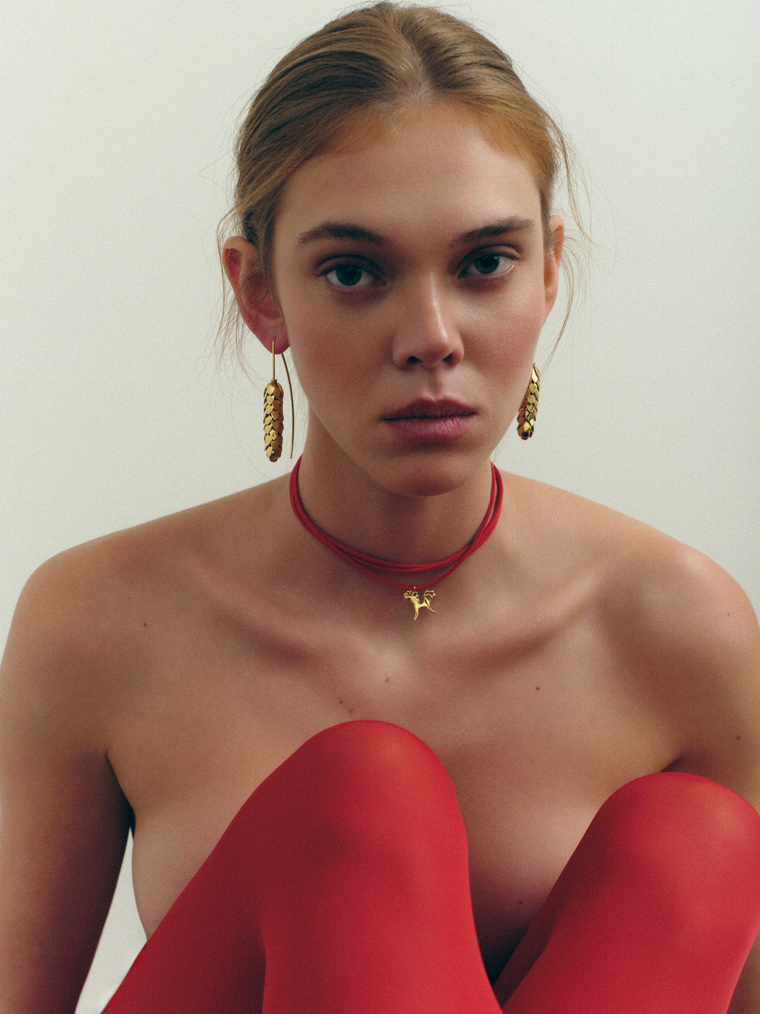 Konyk Red Suede Pendant