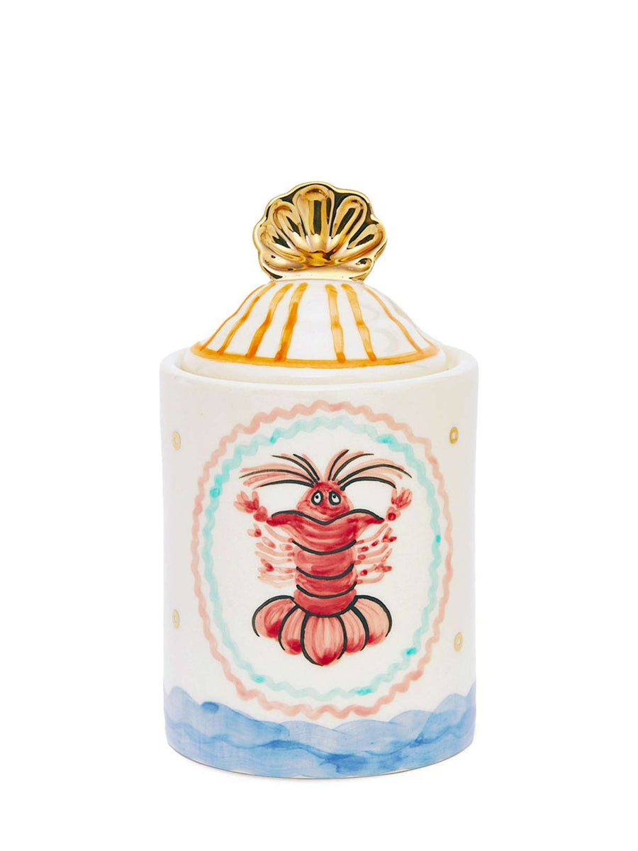 Ceramic Sugar Bowl with Crawfish