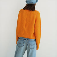 Rib-knit Jumper in orange