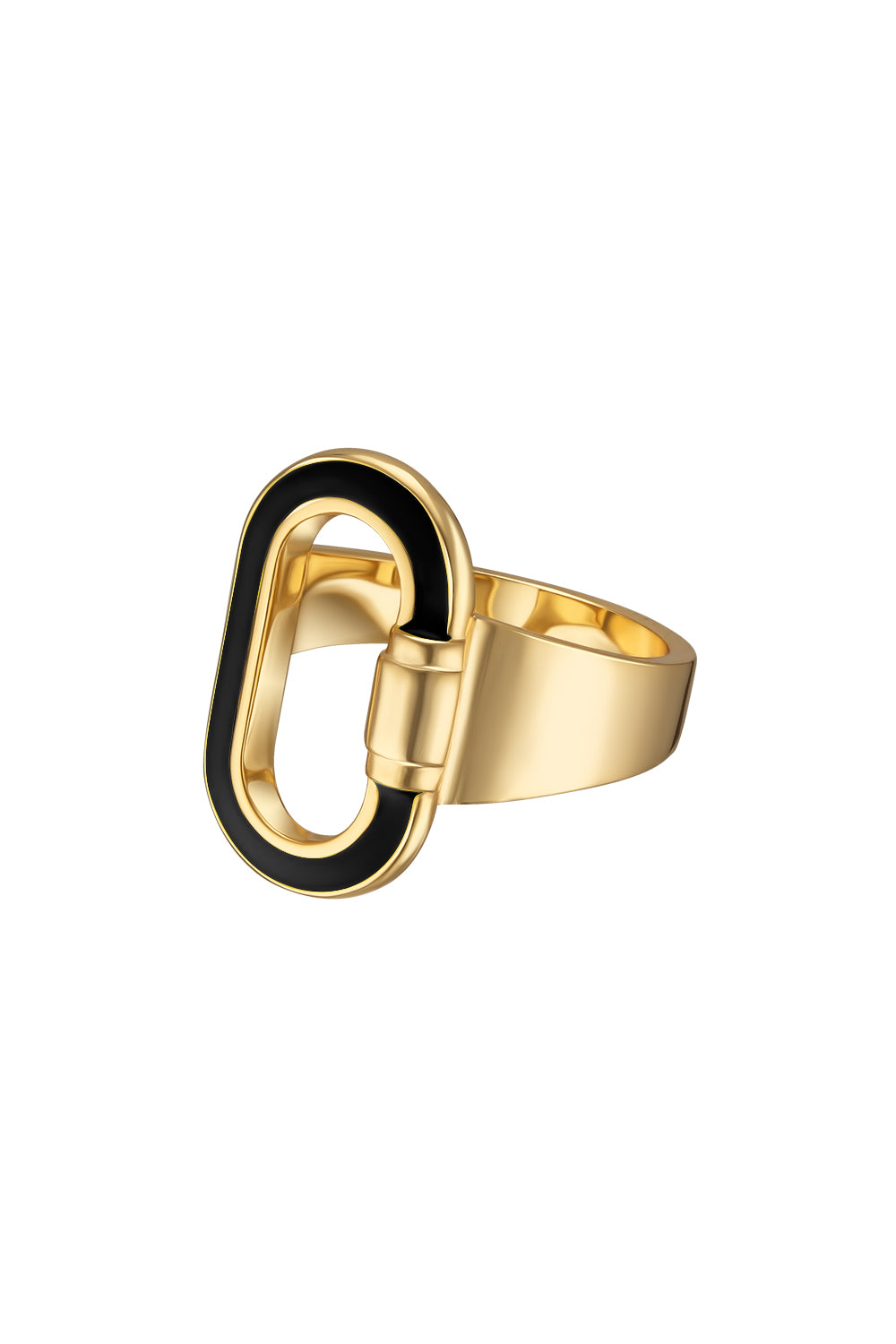 Carabine Ring in black and gold