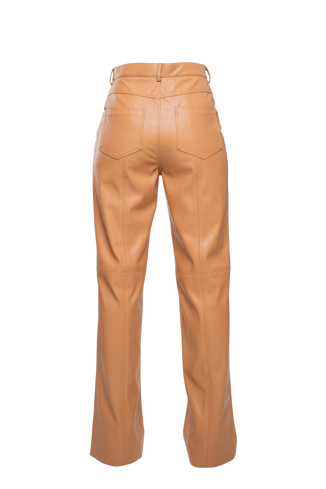 Eco Leather Trouser in Caramel