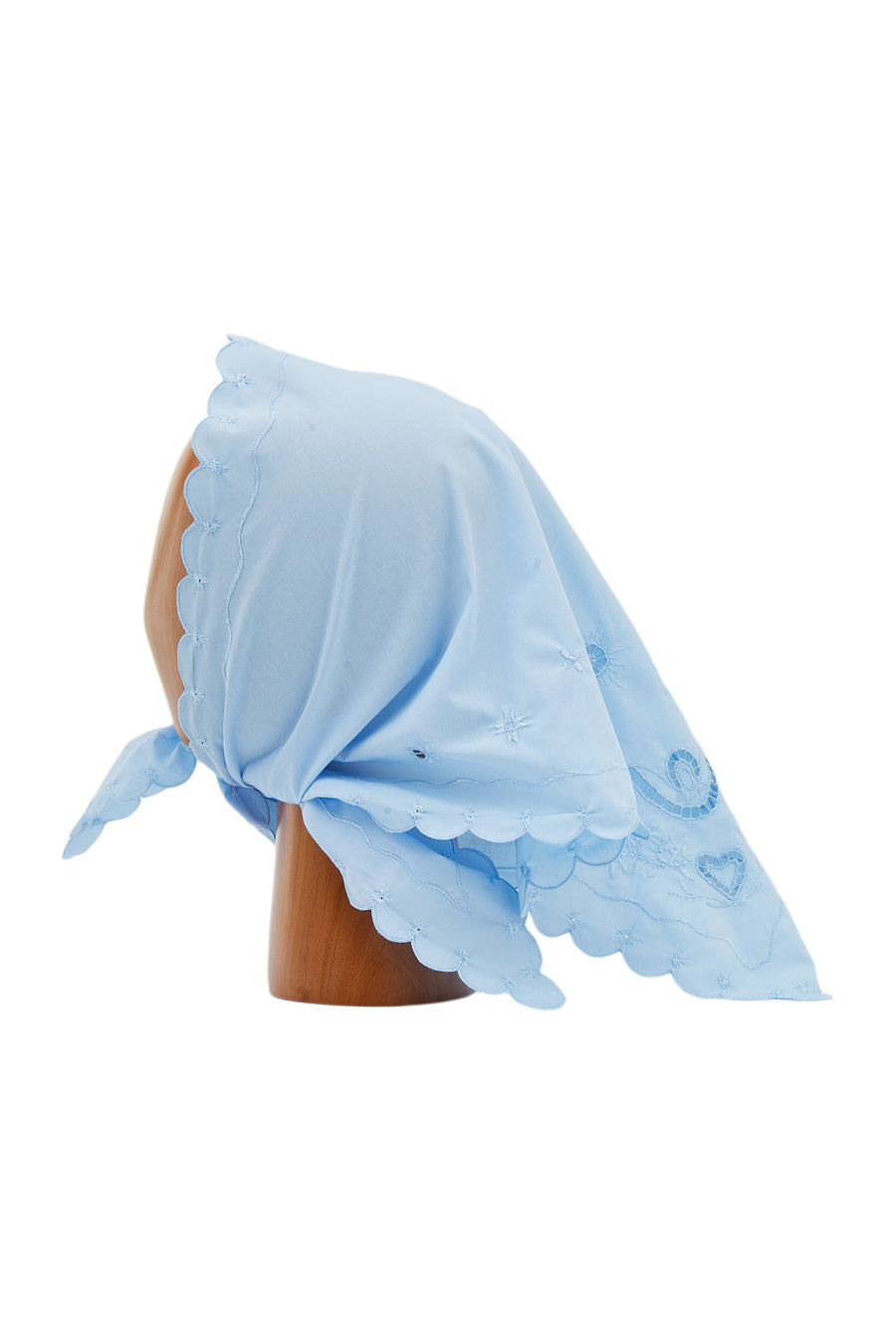 Cotton headscarf in blue