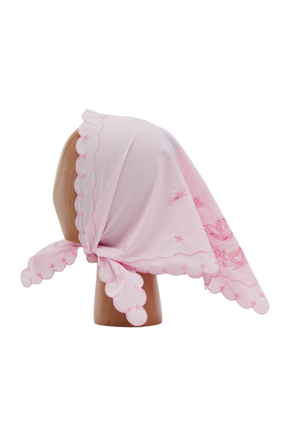 Cotton headscarf in pink