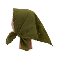 Cotton headscarf in khaki