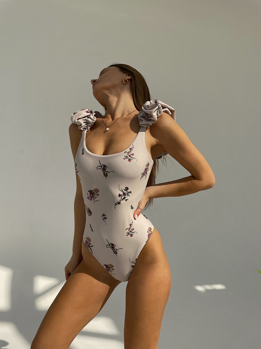 Tulum Swimsuit in sepia