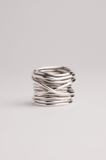 Pipe ring 22 in silver