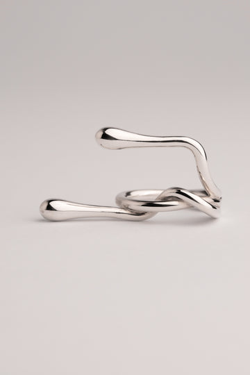 Droplet ring in silver