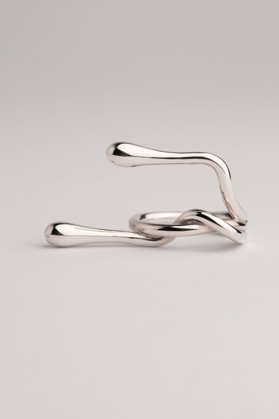 Droplet ring in silver