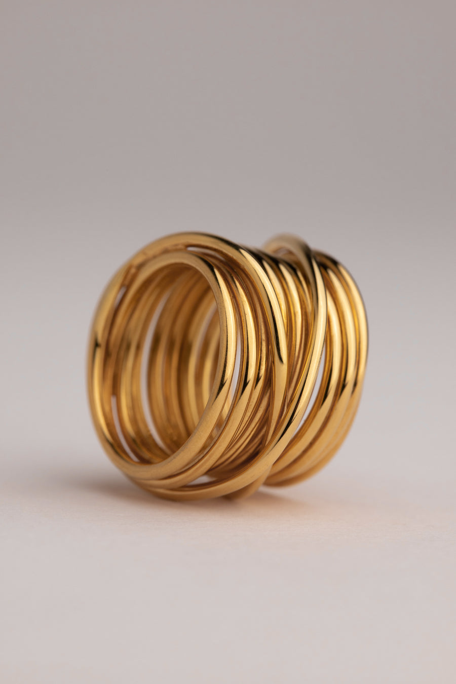 Pipe ring 22 in gold